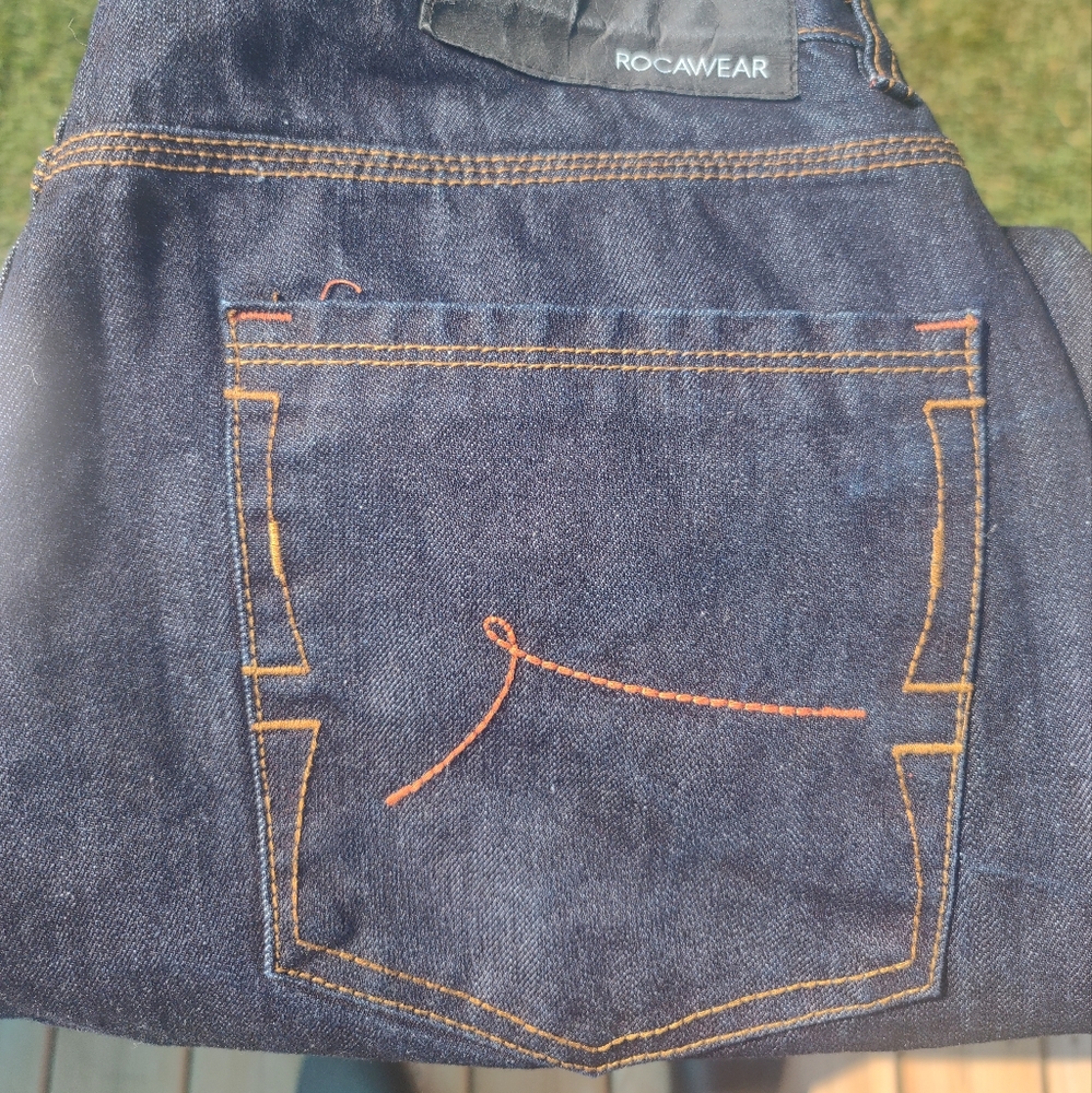 Rocawear Jeans - Straight Fit - Men's 36 x 32 - Dark Indigo - Y2K - Picture 6 of 10
